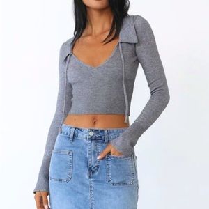Charcoal shahani jumper